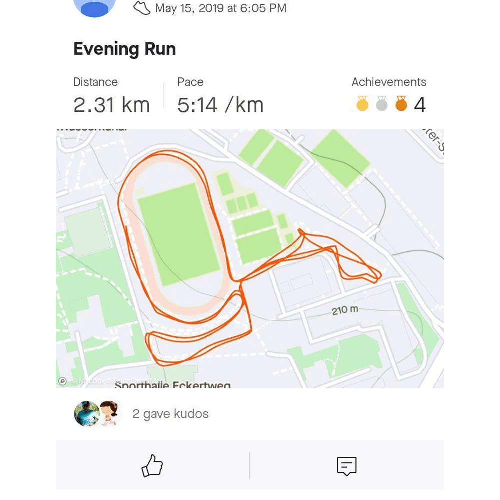 A run shared on Strava